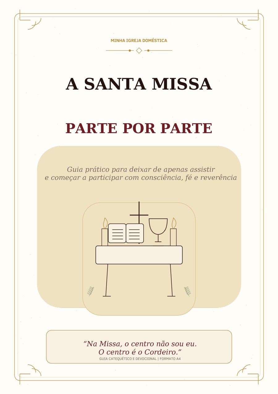 Capa do guia A Santa Missa Parte por Parte